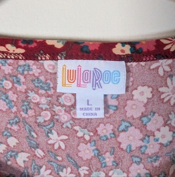 🌼LuLaRoe Burgundy Bloom Julia Dress – Comfy Meets Cottagecore Vibes 🌺✨ - Picture 5 of 6